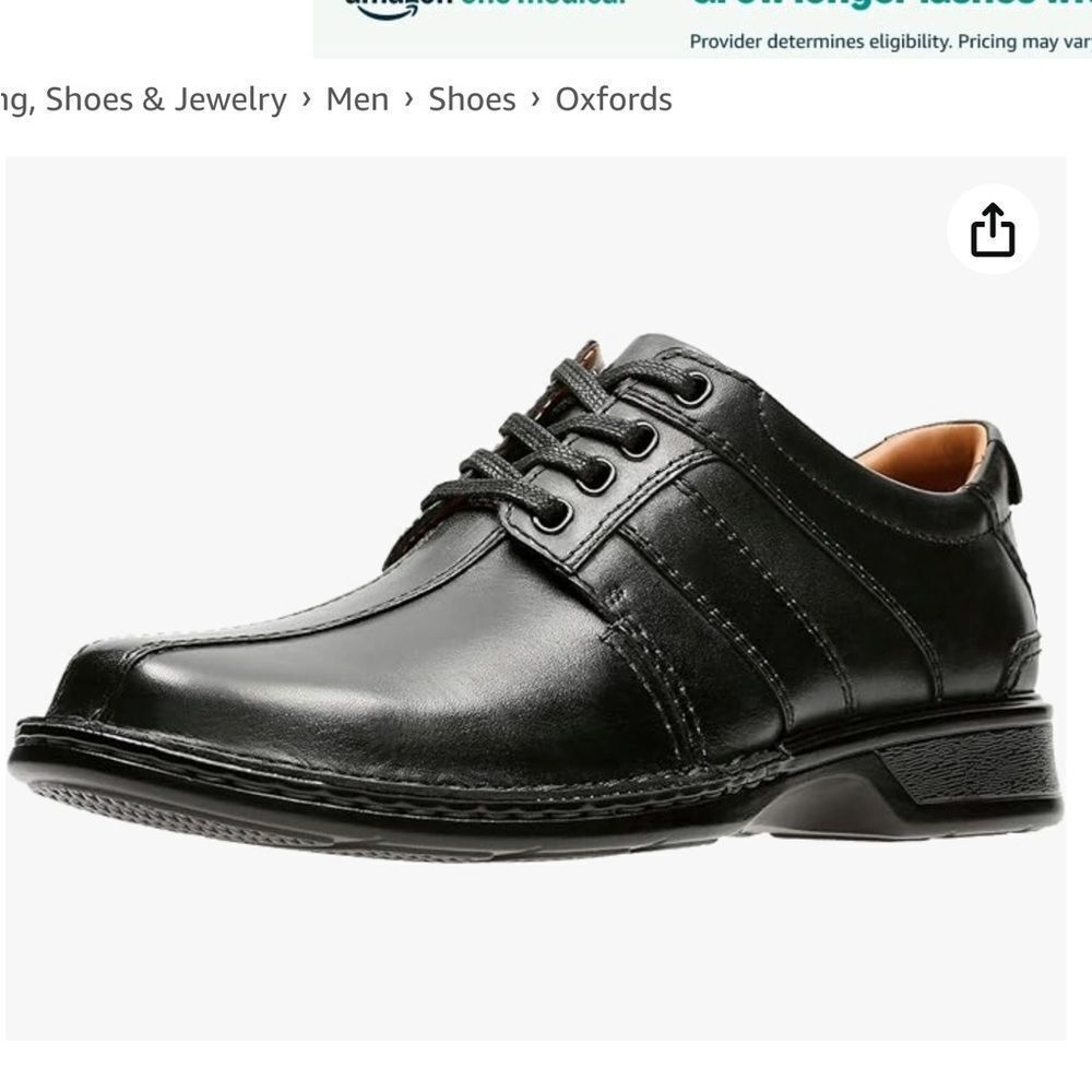CLARKS TOUAREG‎ OXFORDS IN BLACK LEATHER